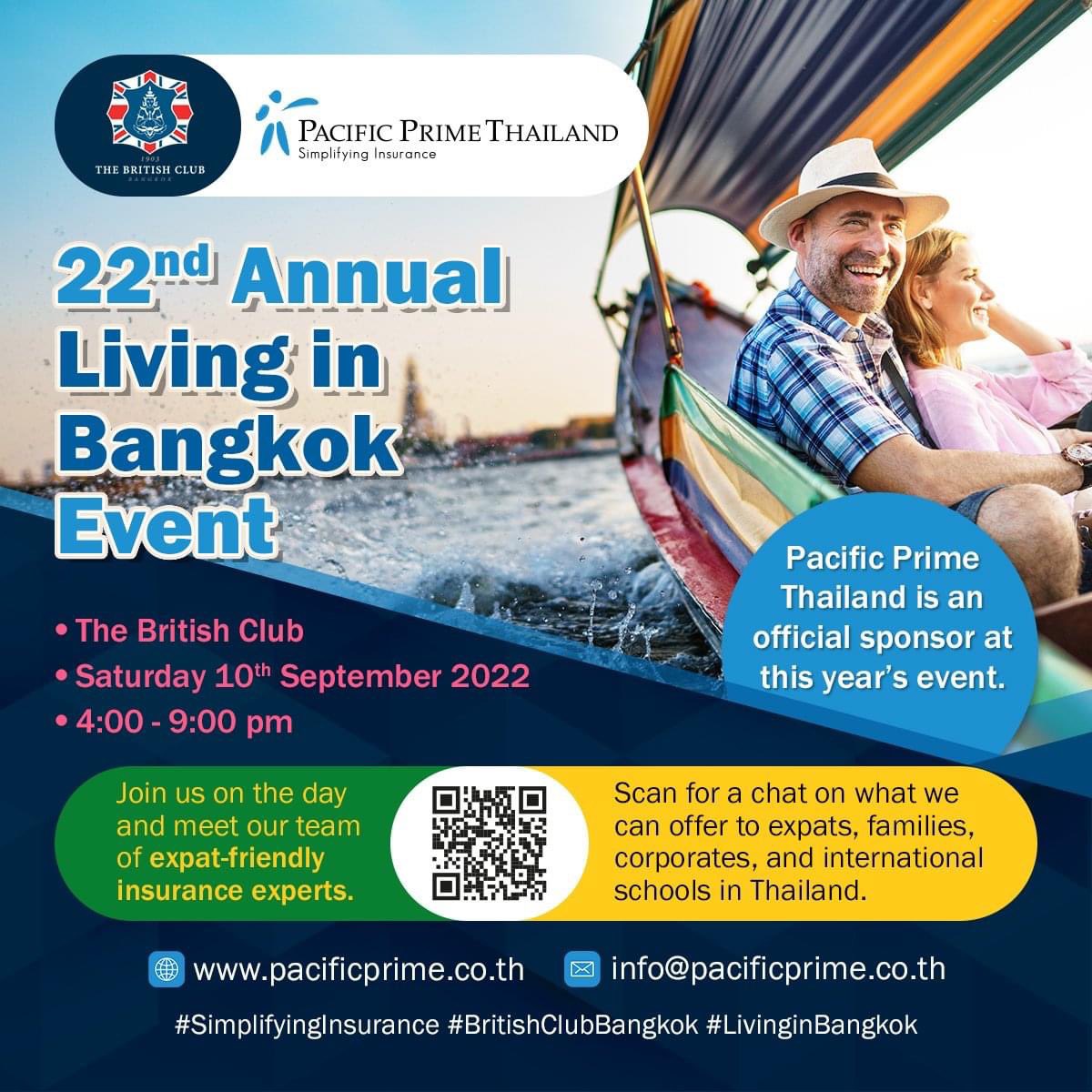 BritishClub1903's tweet photo. Great to welcome Pacific Prime to this years Living in Bangkok Living in Bangkok 2022 #lib22 https://t.co/AWlRhdwV79