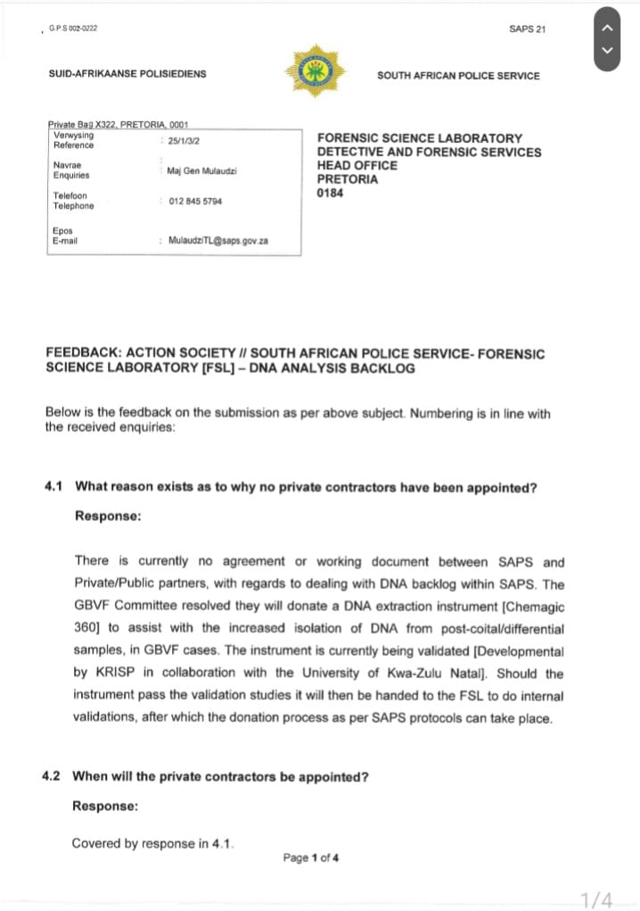 IanCameron23's tweet photo. SAPS has confirmed July 2022 they were behind with more than 140000 cases for DNA processing. More than 111010 are 121-240 days overdue. They get +-900 new cases p/day (18 000 entries p/month). Bheki Cele primised the backlog would be resolved by October. Lied again. https://t.co/pfajgAYqKt