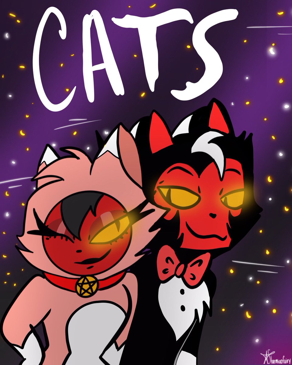 starmiaofairy's tweet photo. MilliexMoxxie/M&M Week day 4(musical/movie):
I drew a CATS the musical drawing of Millie and Moxxie in their cat suits from CHERUB/episode 4 of Helluva Boss!! @RichardHorvitz #HelluvaBoss #MandMweek #MilliexMoxxie #Moxxie #MillieHelluvaBoss https://t.co/58ds3PmCFy