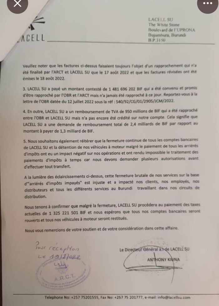 NdikuriyoEmman3's tweet photo. @GeneralNeva @CnddFdd @GeneralNeva
Nyakubahwa muvyeyi wa twese, nimwe twizigiye, twashaka kubasaba mucubahiro canyu murabe idosiye ya #Lacellsu ariyo #SmartBurundi ntihave yugara kuko imiryango myinsi yohagirira ibibazo turabinginze muvyeyi! Haraciy iminsi 8 rihagaritswe na #ARCTburundi. https://t.co/1jVcpQ1wcA