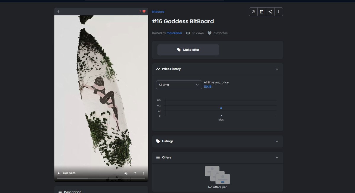 Happy to announce <a href="/BitBoardNFT/">BitBoards</a> has a new collector, #16 Goddess has been sold.💙👑