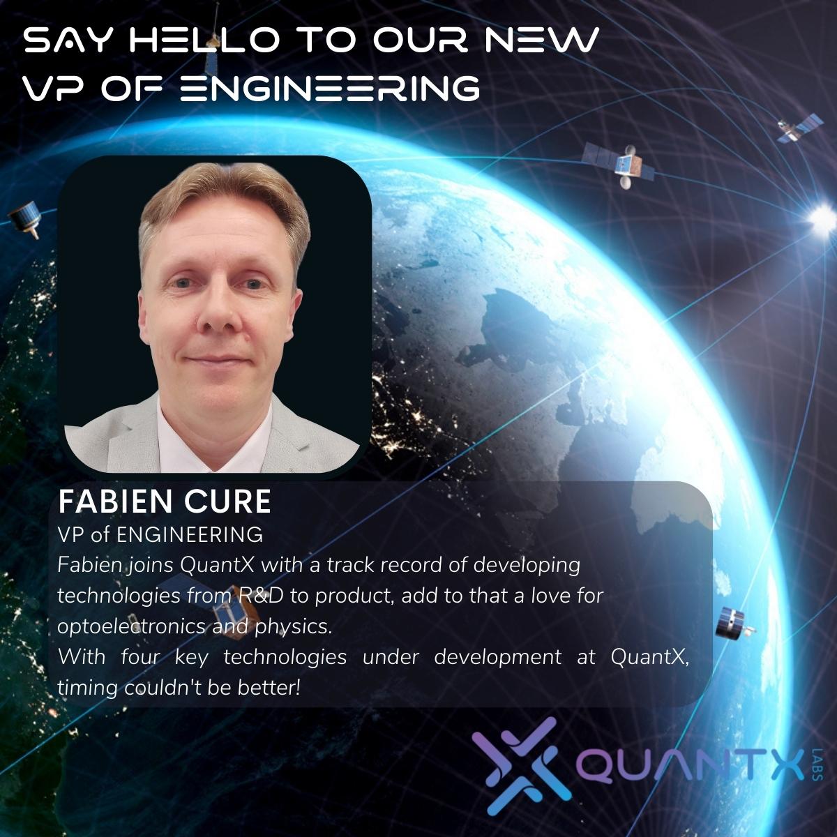 QuantX Labs (@quantxlabs) on Twitter photo Bienvenu!!
Fabien Cure joined QuantX in June this year.
Fabien is onboard to corral our scientist, engineers and technicians, to bring more of our products and programs to fruition.
#leadengineer #spaceindustry #defenceindustry #welcome #cantunderstandhim <a href="/cryoclock/">QuantX Labs (formerly Cryoclock)</a> Bienvenu!!
Fabien Cure joined QuantX in June this year.
Fabien is onboard to corral our scientist, engineers and technicians, to bring more of our products and programs to fruition.
#leadengineer #spaceindustry #defenceindustry #welcome #cantunderstandhim <a href="/cryoclock/">QuantX Labs (formerly Cryoclock)</a>