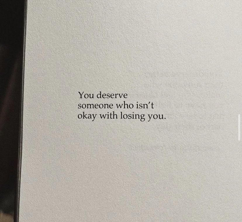 you deserve someone