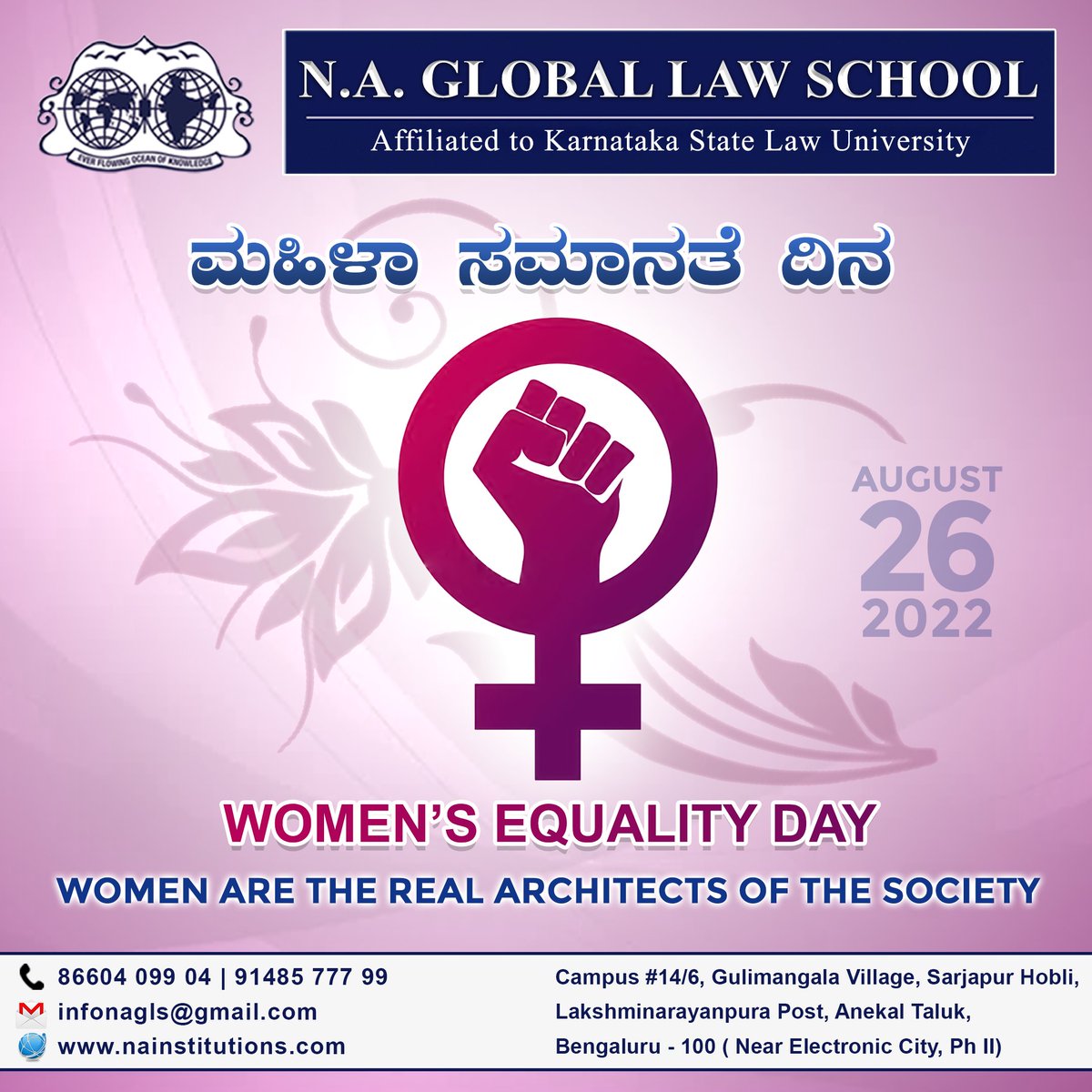 NaInstitution's tweet photo. If you can fly up to the sky, I can go even higher. Happy Women’s Equality Day.
#womenequality #RespectWomen #genderequity #equalrights #EqualWorld #womenpower #womenempowement #equity https://t.co/7NbJL9LoSX
