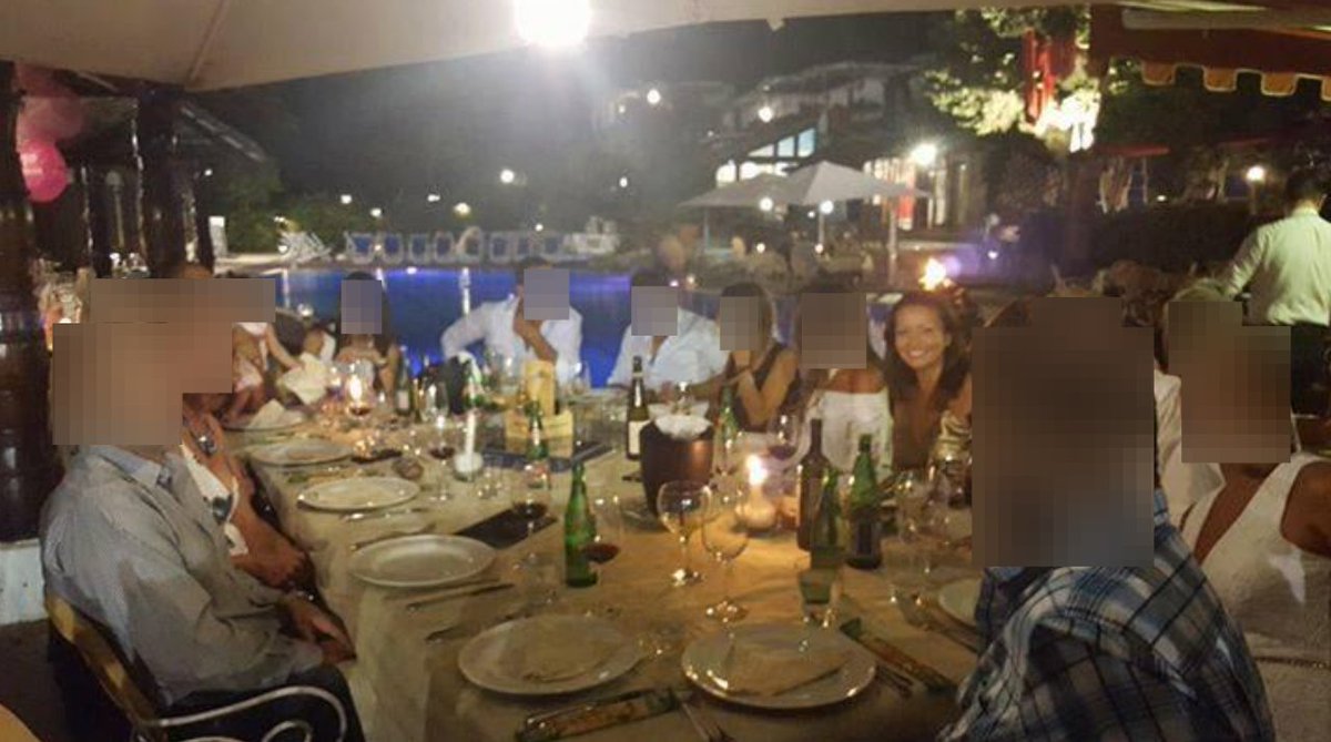 A photo posted to Facebook by “Maria Adela” shows her at a dinner to mark birthday party in 2016.