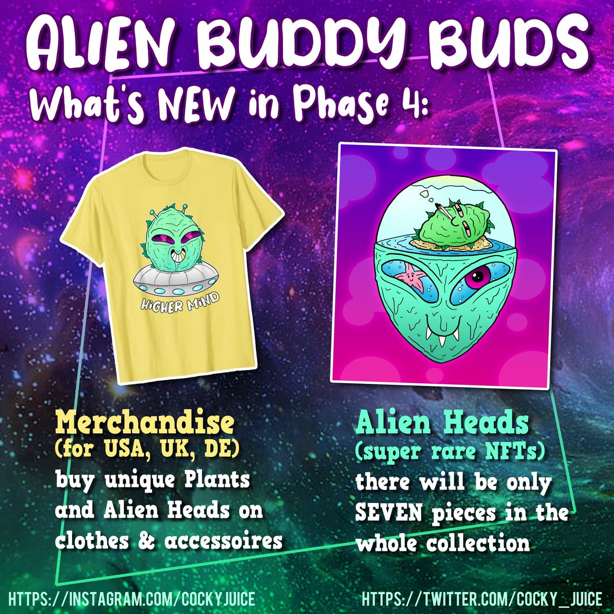 There are still 5 sales to go before phase 4 starts with the next price level 🔥
Friends &amp; Plants: 0.02eth
Epic/Mystic Plants: 0.05eth
(-50% for holders. Make a offer)
Alien Heads: 0.06eth

Join the gang 👽✌️
opensea.io/collection/ali…

#NFTcollections #nftcollectors #OpenSeaNTF