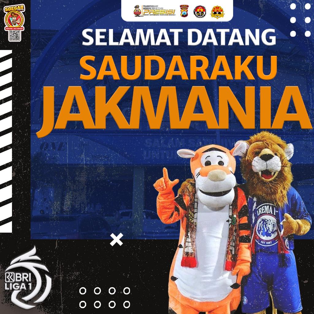 SatbinmasResma's tweet photo. Selamat datang dulur The Jakmania di Bumi Arema. Mohon support kepada Aremania dan Jakmania untuk bersama Polres Malang mewujudkan keamanan dan kenyamanan di Kabupaten Malang. 

Salam satu Jiwa ...!!! https://t.co/ZjjVrRZQ1F