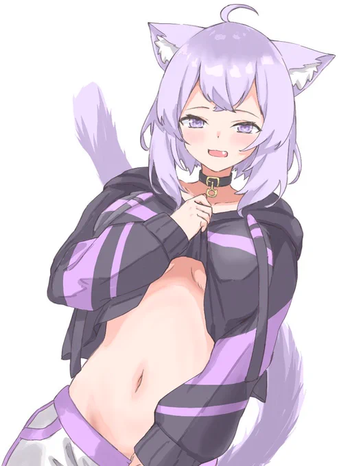 お腹見せてくれるおかゆん#絵かゆ 