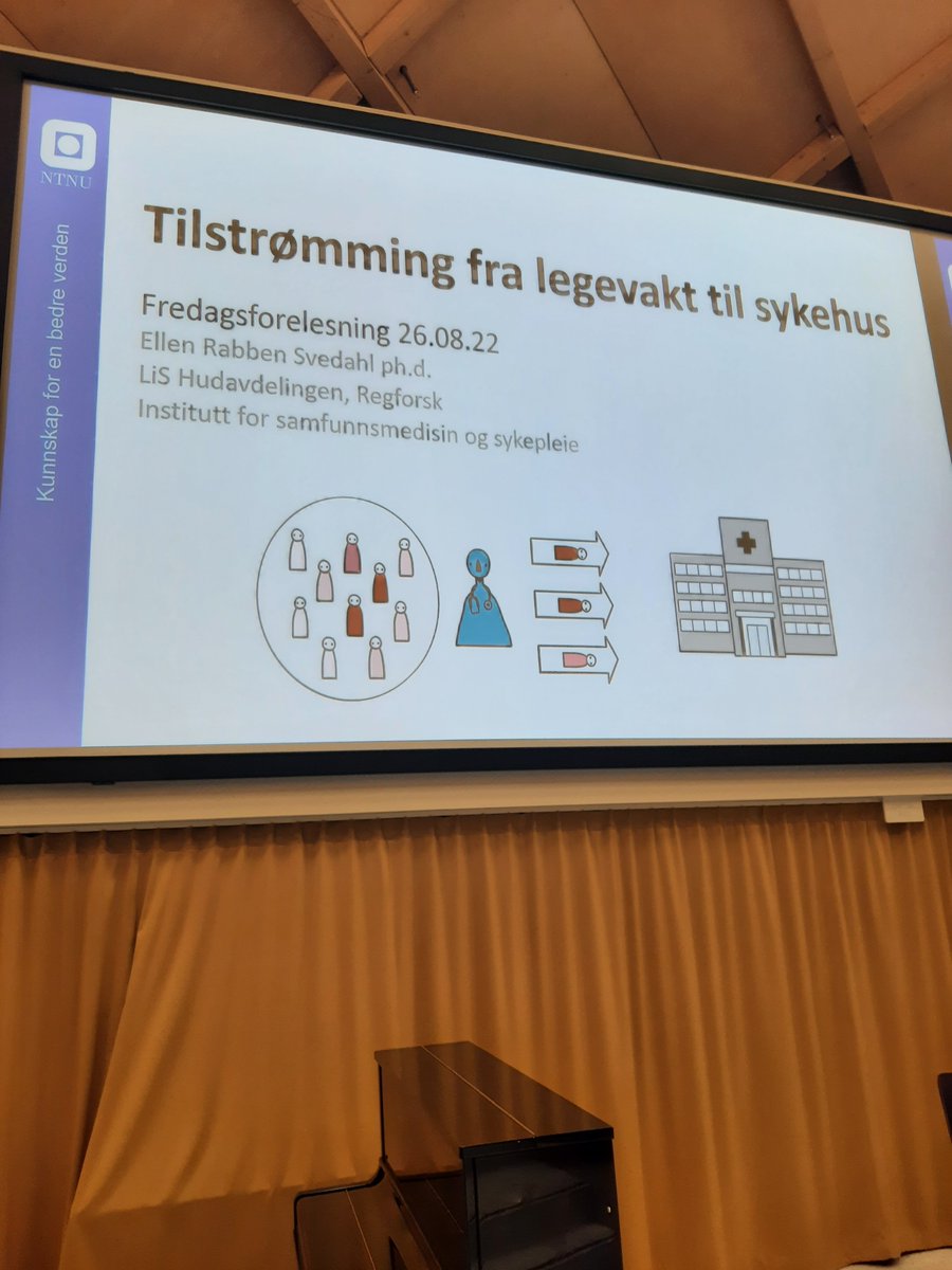 Høyaktuell fredagsforelesning på St Olavs. @Reg_Forsk @StOlavshospital @NTNU_ISM @EllenSvedahl