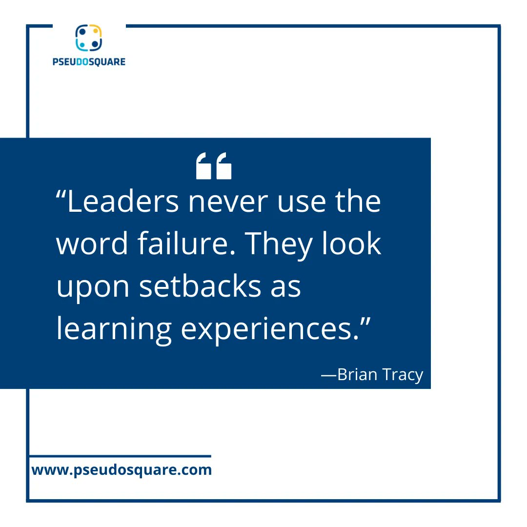pseudosquare1's tweet photo. Leaders never use the word failure. They look upon setbacks as learning experiences.
—𝐁𝐫𝐚𝐢𝐧 𝐓𝐫𝐚𝐜𝐲
#pseudosquare #leadershipskills #leadership #leadershipmatters #leaderskills🤓 #leadershipdevelopment #SuccessfulLeadership #leadervision #leadermind https://t.co/WPIj2AAF54