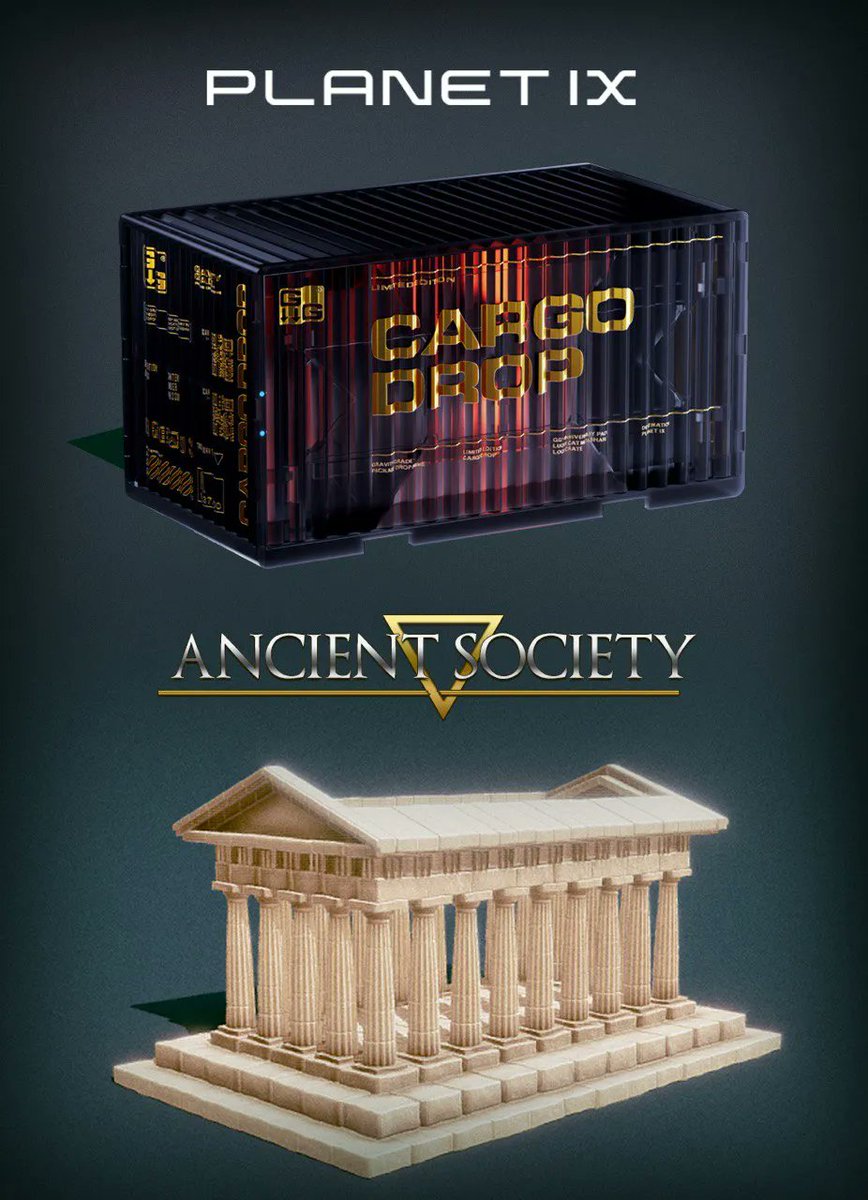 Planetix0's tweet photo. 🎁PARTNERSHIP GIVEAWAY🎁 
Planet IX x Ancient Society Collaboration. 🤝
We partnered w/ @_ancientsociety to share a pool of prizes:
🔷10 NFT Bundle from Ancient Society
🔶2 Cargo Pack Drops from Planet IX
To enter the competition, click here: 👇
https://t.co/1Vfj6S7B88 https://t.co/rsxagAIhve