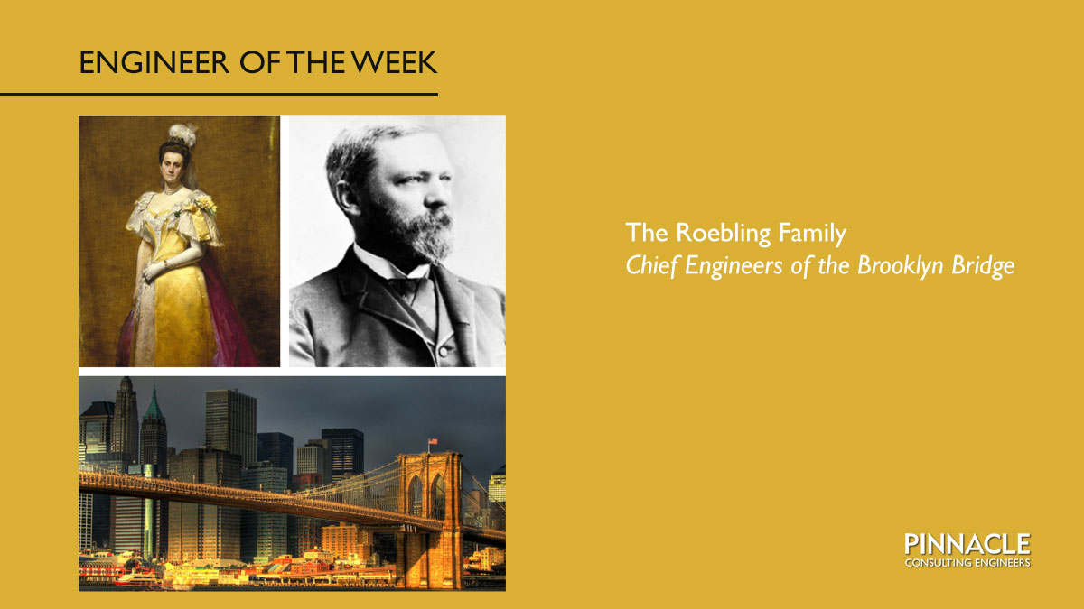 Pinnacle_Advice's tweet image. Washington Roebling was Chief Engineer of the Brooklyn Bridge, which was designed by his father in 1869. After he was injured, his wife Emily Warren Roebling, taught herself construction and became Chief Engineer on the project! #EngineerOfTheWeek #Engineering #Inspiration