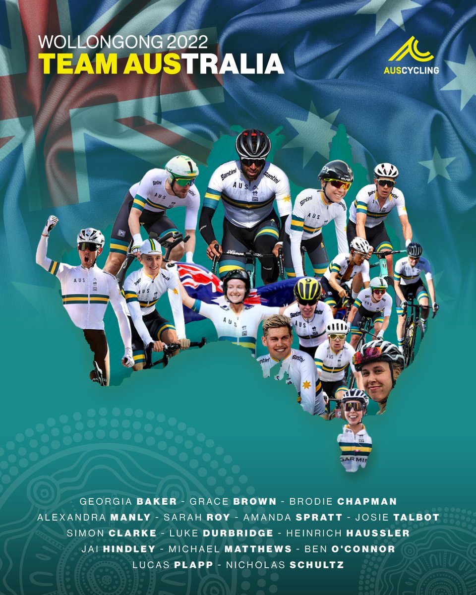 AusCyclingTeam's tweet image. Our team. 
Our home. 
Our time.

@AusCyclingAus · #AusCyclingTeam · @wollongong2022