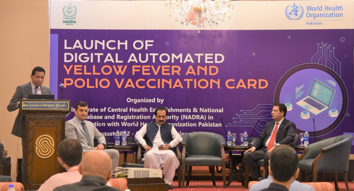 “Travelers’ vaccine prophylaxis is essential to minimize the risk of disease transmission to other countries. The digitalization will also ensure validity and reliability of #immunization,” remarked WHO #Pakistan Representative
#Healthcare #EndPolioNow