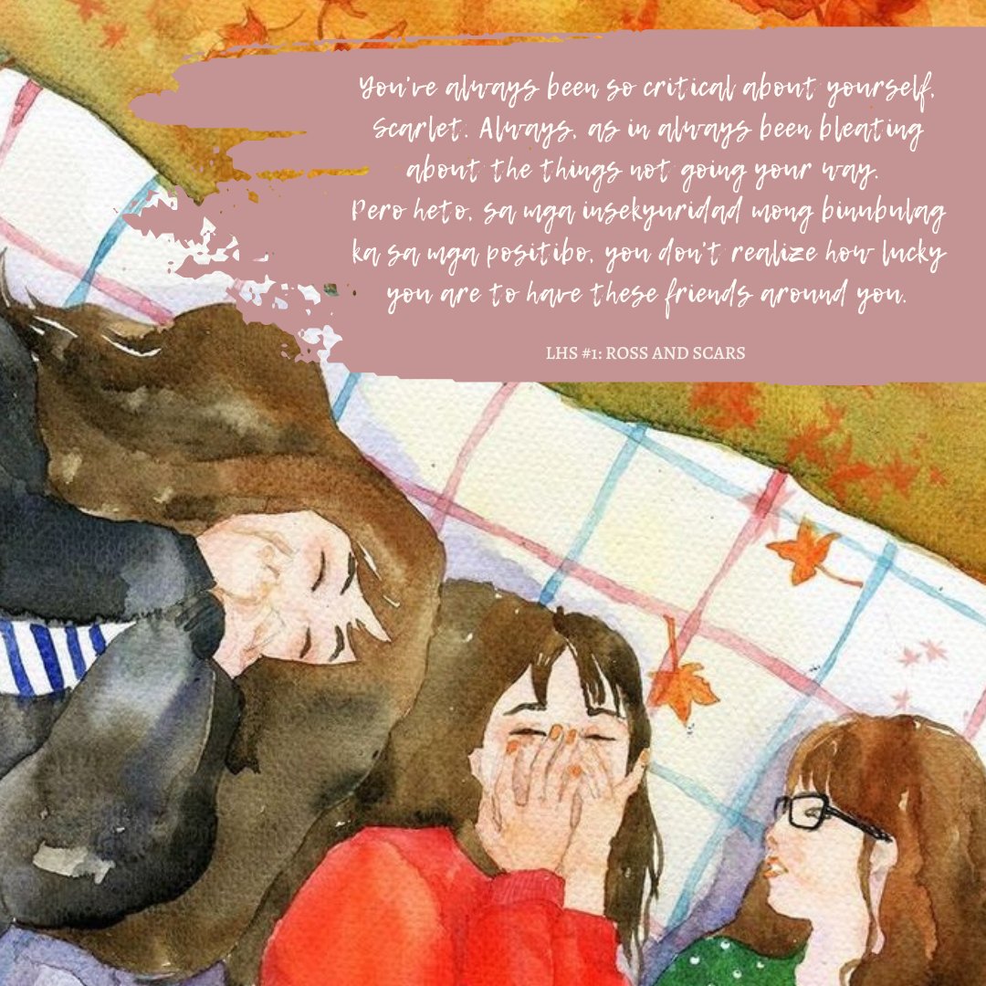 danedreamers's tweet photo. You've always been so critical about yourself, Scarlet. Always, as in always been bleating about the things not going your way. Pero heto, sa mga insekyuridad mong binubulag ka sa mga positibo, you don't realize how lucky you are to have these friends around you.
-Ross And Scars https://t.co/ZQmxTPjYKP