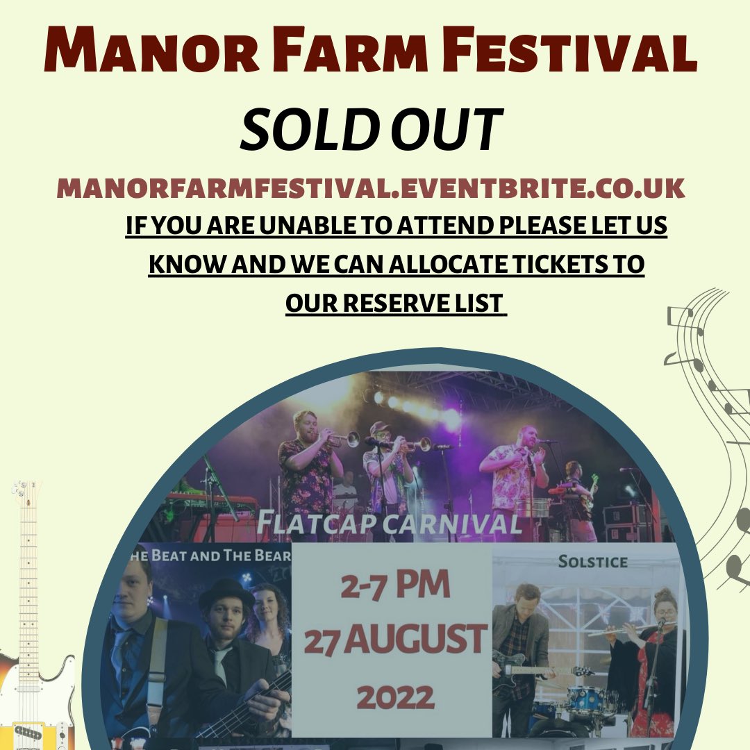 Manor Farm Festival is now sold out! 

If you purchased tickets and unable to attend, please let us know.

Attendees - look out for updates on our socials with a list of drinks, map and a handy checklist for the day 

We look forward to welcoming you all to #manorfarmfest 🙌