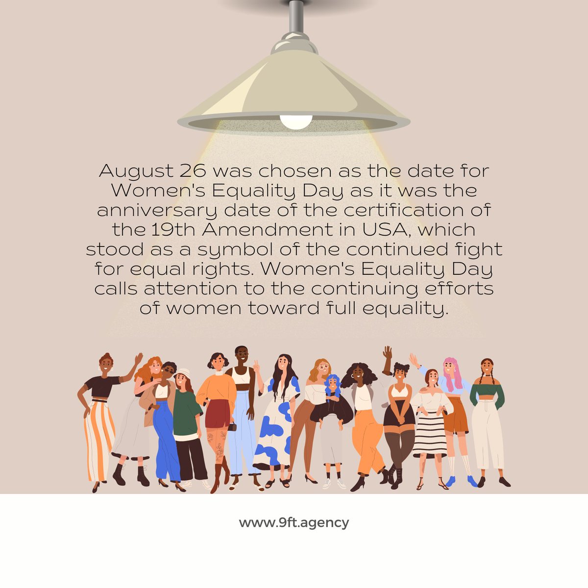 9FTAgency's tweet photo. Empowering Women isn't just the right thing to do, It's the Smart thing to do...

Happy Women’s Equality Day!

#womensequalityday #womenempowerment #womensequality https://t.co/tgDWuiAuwo