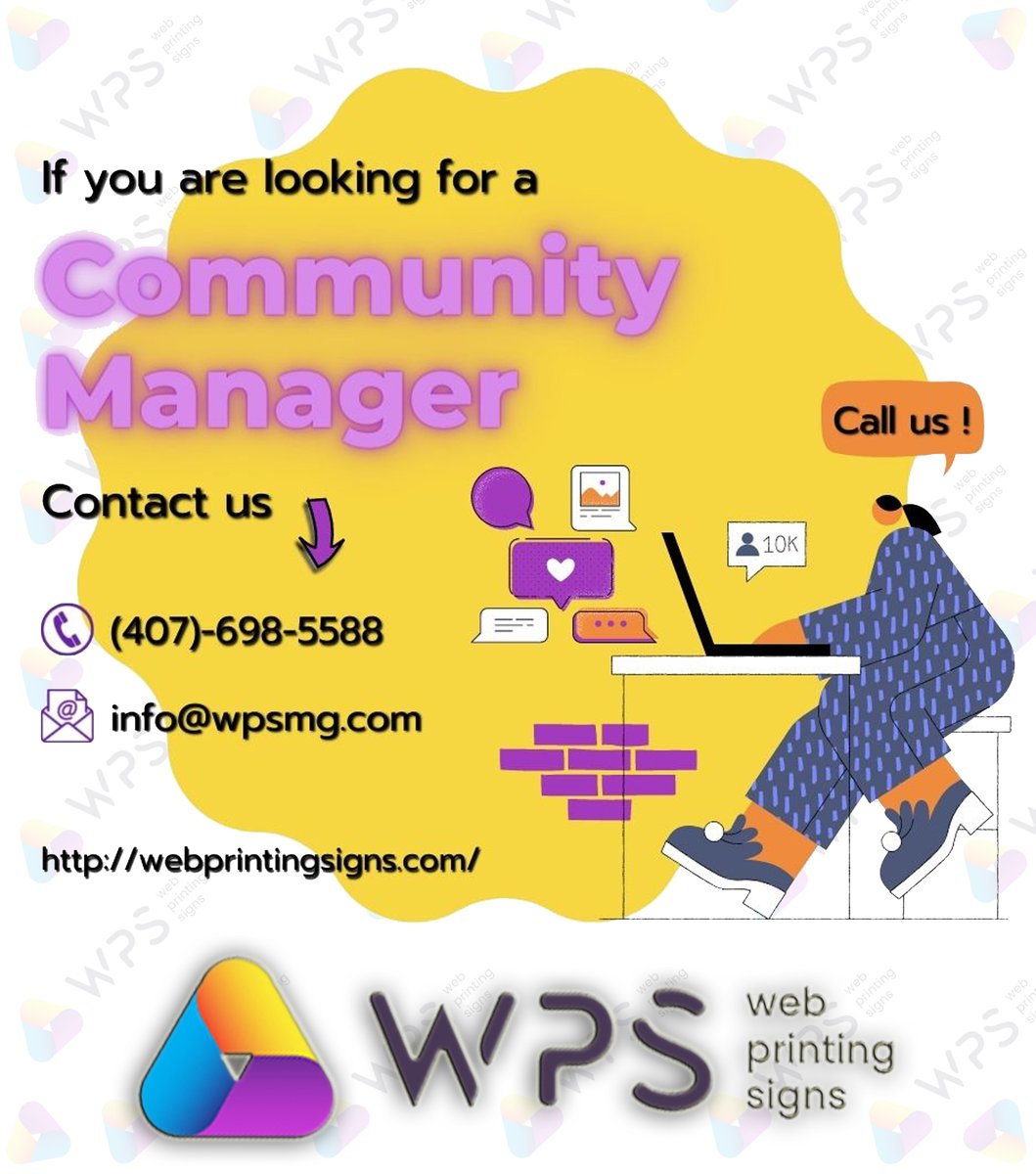 #webprintingsign will be your community manager with prices from US$100 👇

Contact us at +1 407-698-5588. or visit our gig at #Fiverr 👇

business.fiverr.com/share/oYYjq4

#marketing #communitymanager #communitymanagement #facebookmanager #instagrammanager #Twitter #fiverrgig