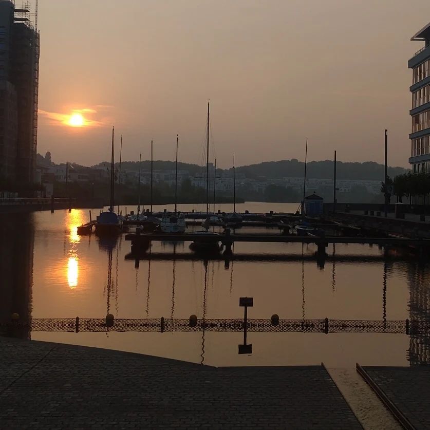 RetroC64's tweet photo. Finally #sunrise over the #Phoenixsee #Dortmund #hörde again #insidezalando #Zalando #goodmorning #10rhanniversary https://t.co/VZlJ8kKwNu https://t.co/clZeYMjHkf