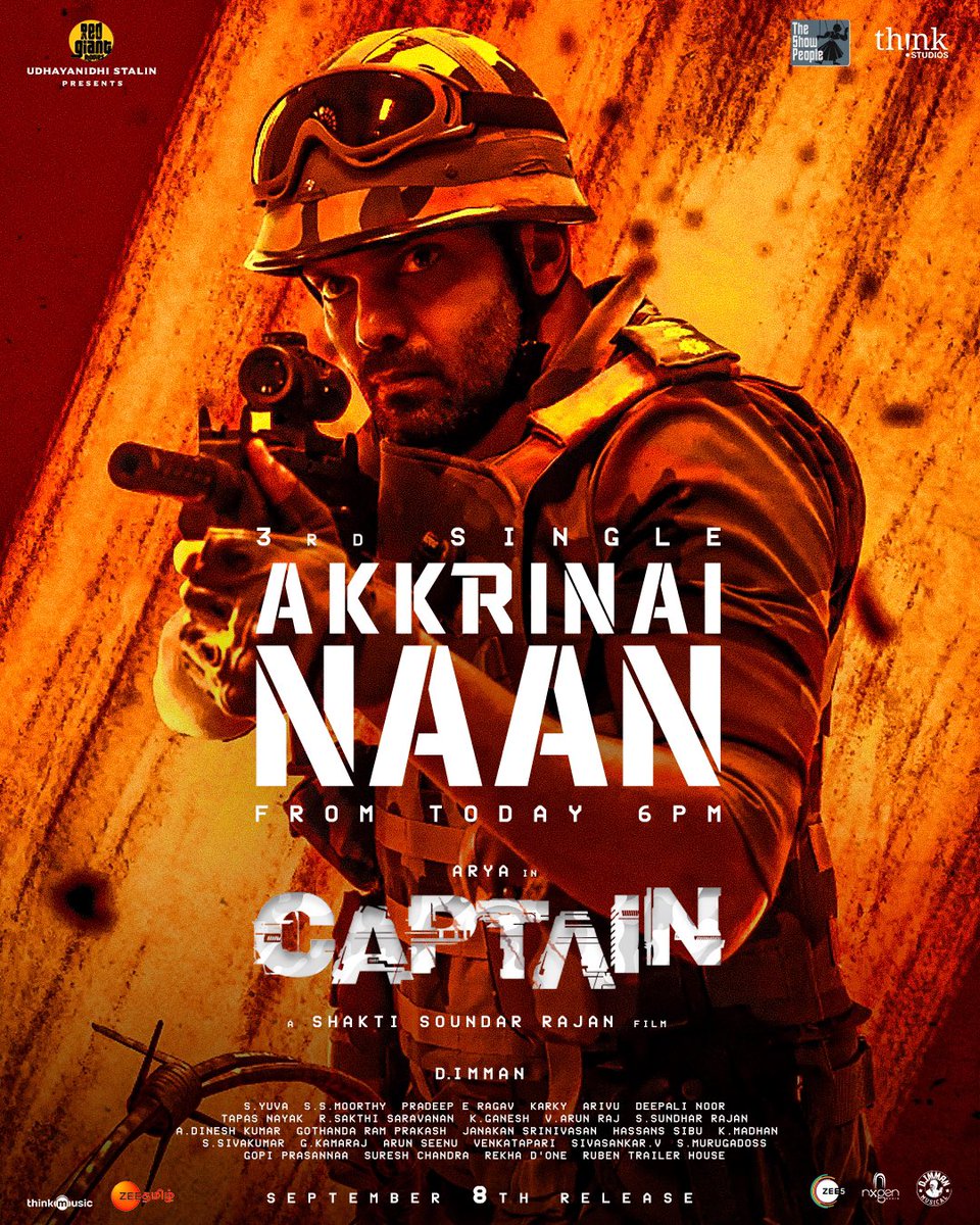 MithranSakthi's tweet photo. It was a pure goosebumps moment hearing this at the pre release event waiting for loop listening โค๏ธโ๐ฅ๐ฅ 6PM Today ๐ช๐ผ
#AkkrinaiNaanFromToday
#CaptainSingle
@arya_offl @ShaktiRajan @sundharrajan1 @SimranbaggaOffc #AishwaryaLekshmi @immancomposer @madhankarky @thinkmusicindia https://t.co/iBBcMEv3i3