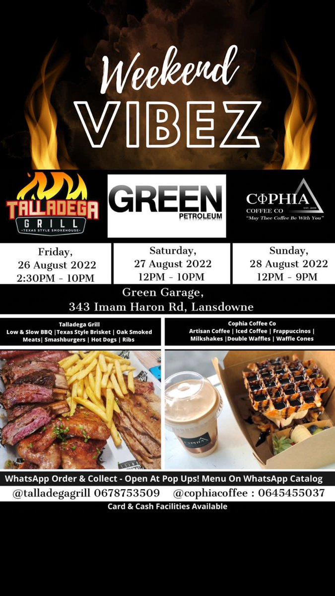 Catch Cophia Coffee this weekend in Lansdowne for an awesome collaboration With Talladega Grill 🤩🔥🙌