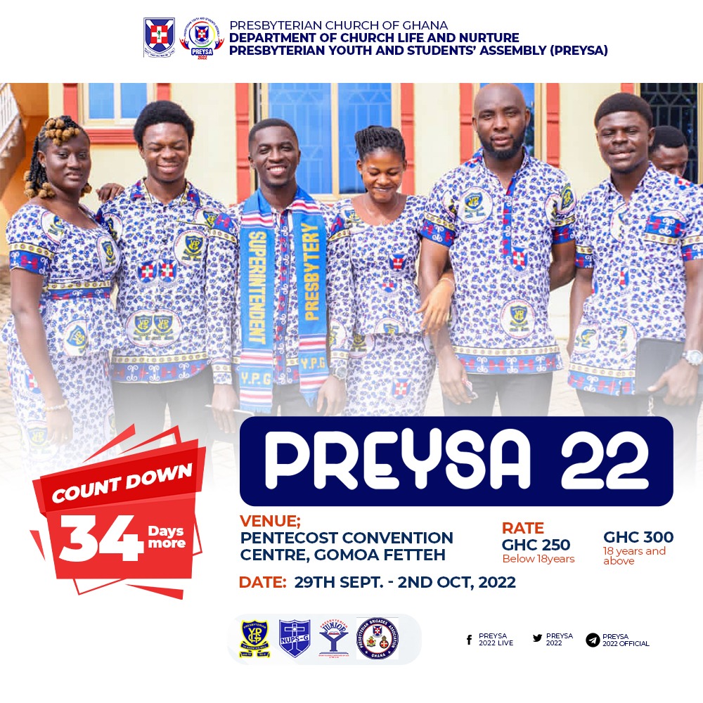 ga_ypg's tweet image. 3️⃣4️⃣ DAYS TO GO❣️❣️❣️

Have you REGISTERED❓❓❓

Pay Reg. fee of GH¢ 50 via *713*084# (18 year and above) and proceed to fill the google form. 

Deadline for registration is 31st August, 2022.

#PREYSA2022
#InspiredToTransform