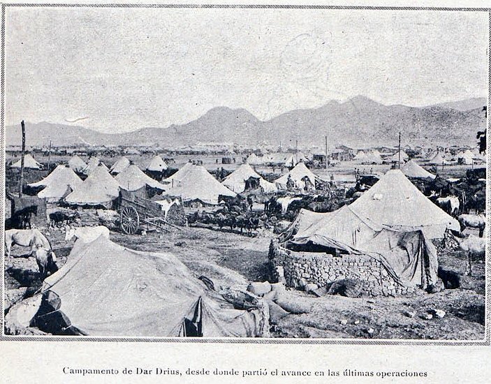 Annual_1920_21's tweet photo. #CampañaRifyYebala
26.agosto.1922 (1)
🔴Operación en Azib Midar🔴
Ya contamos que el 17.agosto el Gobierno autorizó a reocupar la posición de Azib Midar, perdida en Annual, para aislar a Abd el-Krim por el sur.

Salida de Dar Drius.
Columna principal al mando de Castro Girona ¿?. https://t.co/Nm49O8Nw2Q