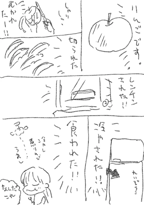 りんごはなんにもいわないけれどりんごのきもちはよくわかる(謎漫画) 