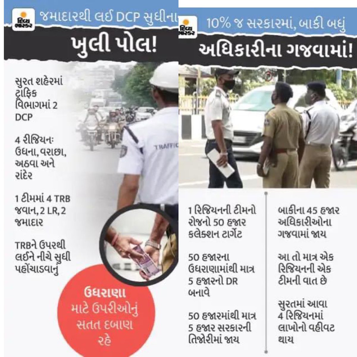 AdvMehulBoghara's tweet photo. સુરત શહેરમાં ચાલતા હપ્તાખોરીના રેકેટનો વિગતવાર પર્દાફાશ; જો એટલા પુરાવા આપવા છતાં હજુ પણ ગૃહ મંત્રાલય દ્વારા યોગ્ય કાર્યવાહી કરવામાં ના આવે તો ગૃહખાતા પાસે પણ ન્યાયની અપેક્ષા રાખવી એ નકામી ગણાશે.જય હિંદ🙏🏻🇮🇳
#fightagainstcorruption @sanghaviharsh @dgpgujarat @Bhupendrapbjp https://t.co/kc5fSXrxxp