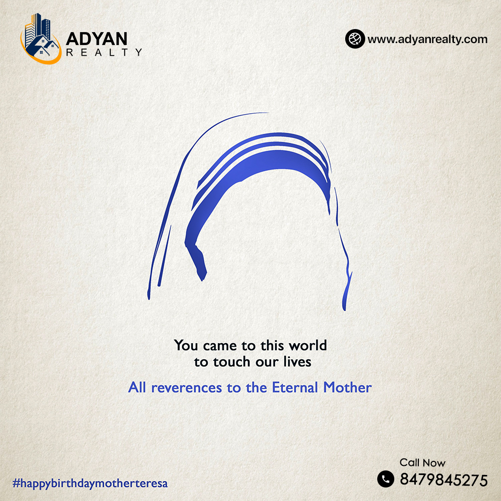 AdyanRealty's tweet photo. You came to this world to touch our lives
All reverences to the Eternal Mother
HAPPY BIRTHDAY
Mother Teresa
#happybirthdaymotherteresa #MotherTeresa #adyanrealty https://t.co/h4e84Go3rZ