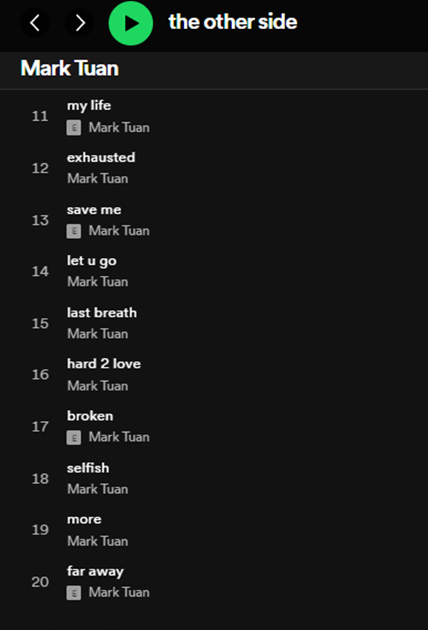 hightower2119's tweet photo. Everyone please shout out for Mark's first solo album #theotheside. This is the literally MASTERPIECE🔥
 
You have to listen to it, it's totally worth listening, I'm not exaggerating but it really is.

https://t.co/o0lEqkfpZI

FAR AWAY BY MARK TUAN
#faraway
#MarkTuan 
@marktuan https://t.co/iDudK8JBZX