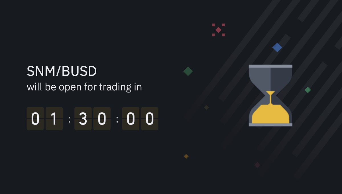 💯💯💯

Count down for $SNM / $BUSD trading pair  <a href="/binance/">Binance</a> 

#SONM #SNM #Bitcoin #Binance