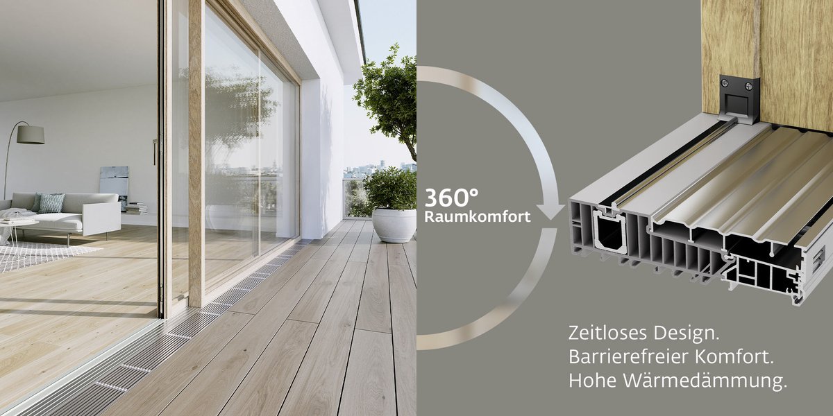 Die ECO PASS #Bodenschwelle: eine neue Variante mit niveaugleicher #Trittschwelle und 5 mm hohen Laufschiene. Diese schafft einen bequemen #Durchgang ohne Schrägen und bietet generationsübergreifenden #Komfort und #Lebensqualität.  
Mehr erfahren: ➡️ link.si/bodenschwelle