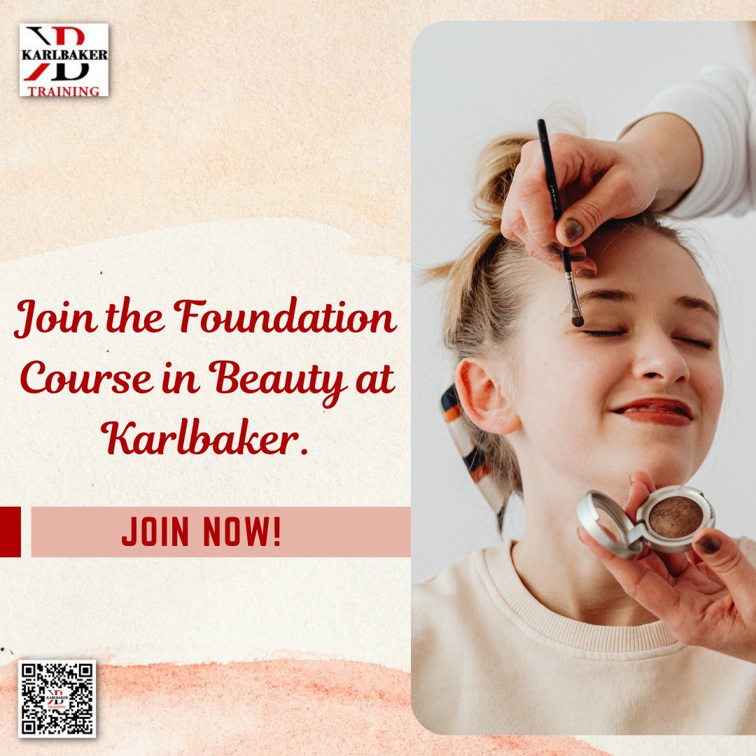 “Join the foundation course in Beauty at Karlbaker💄👸”
.
.
.
Connect now with us  by scanning the barcode .
#beauty #training #courses #makeup #glamour #education #online #onlineclasses #onlinetraining #hair #manicure #pedicure #eyebrow #essex #london #romford #waxing