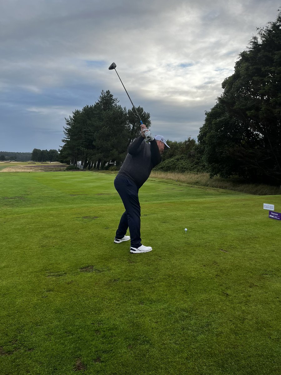 euLegendsTour's tweet photo. Michael Watson &amp; @GWolstenholme get Day Two underway at @FormbyGolfClub ⛳️

#LegendsTour #StaysurePGA https://t.co/csPwZVswmc