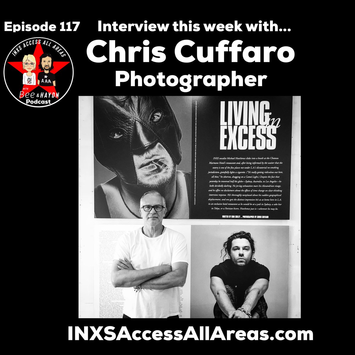 INXSpod's tweet photo. ...Chris Cuffaro chats with Bee about INXS, Michael and exciting news of a new exhibition Coming very soon. Part 1 is ready and free to listen on all listening platforms.
https://t.co/PPAAGXdIem #INXS #inxsmusic #michaelhutchence #chriscuffaro #rockphotography #rockphotographer https://t.co/hRCl6S5loX
