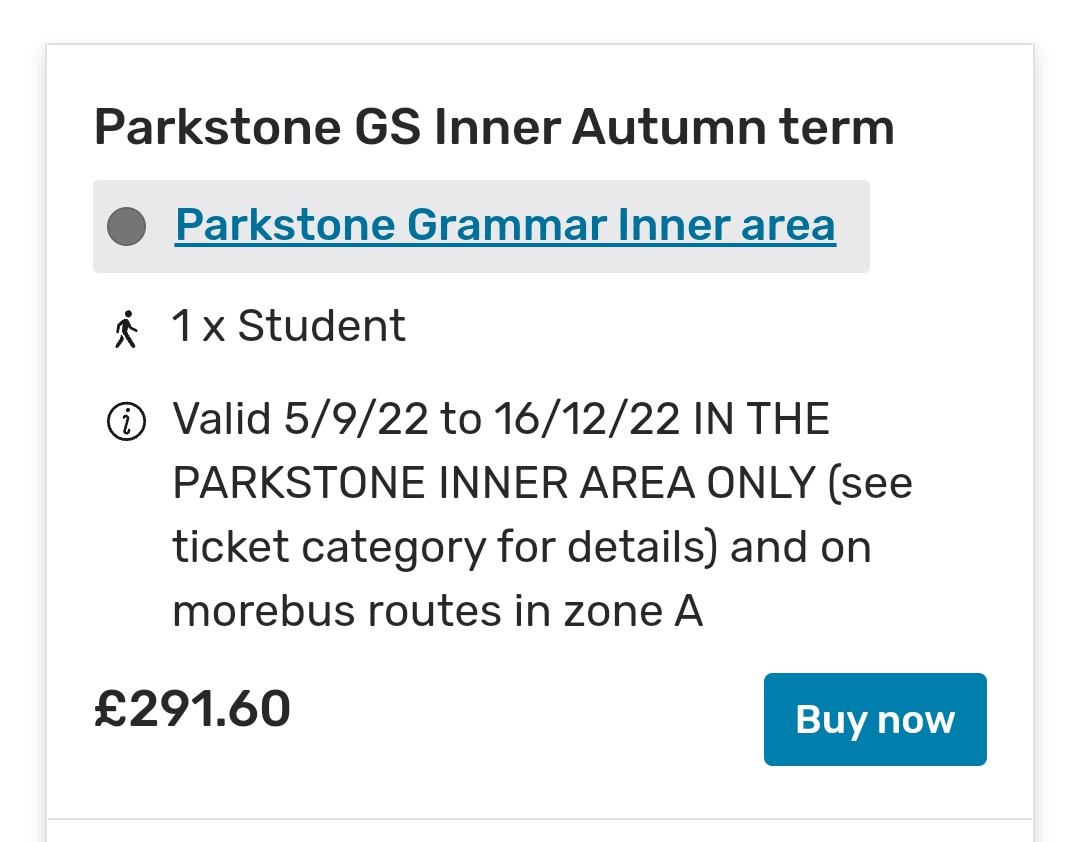 iamthemArt's tweet photo. @Morebusco hey there, can you explain the vast difference in price on this please? They seem essentially the same service, but one allows travel on a school bus and one doesn't, roughly within the same area. https://t.co/Xq77fDiBLk