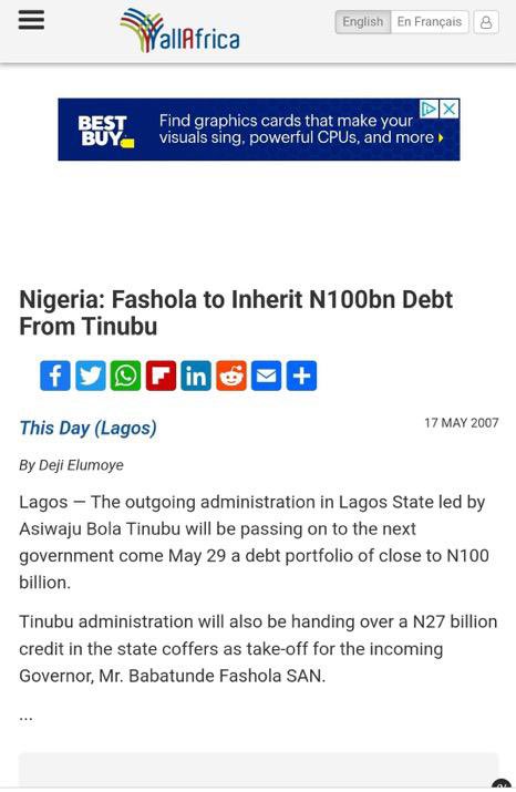 TekMayor's tweet photo. The major thing Tinubu built in Lagos is debts. You campaign on other people’s achievements meanwhile Bobo Chicago is the worst governor Lagos state ever had! https://t.co/wONtAK1nRP https://t.co/cpOpFs4CT2