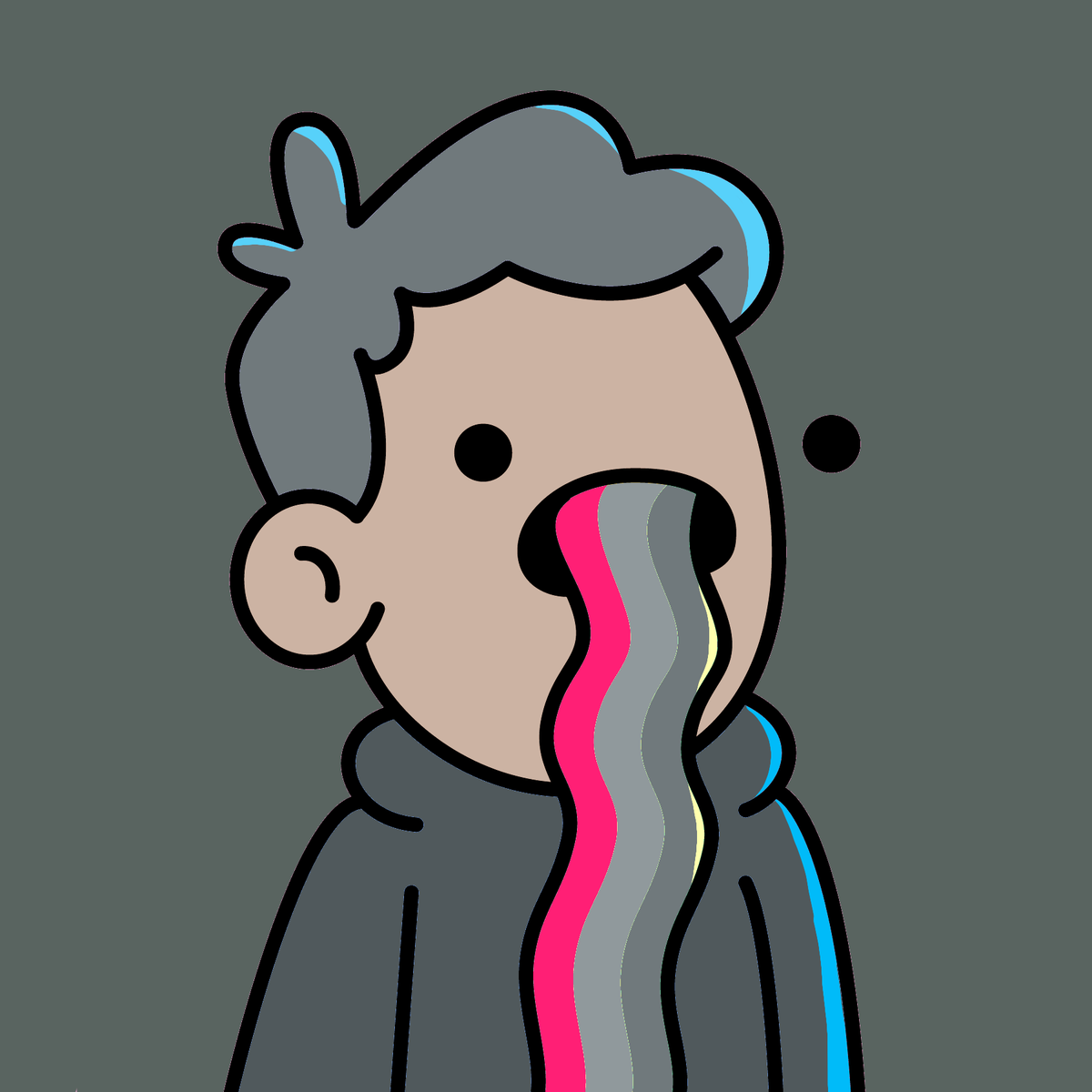 homuraboot's tweet photo. after adding highlights to my palette to make the jpegs pop more, i came up with a more relevant name for my style: #FirstRainbow🌈
i want to create the feel when 🌈 hits the grey world for first time. here's @doodles mascot in this style again
+ it's a play on First Blood, iykyk https://t.co/UKjm792Cc3