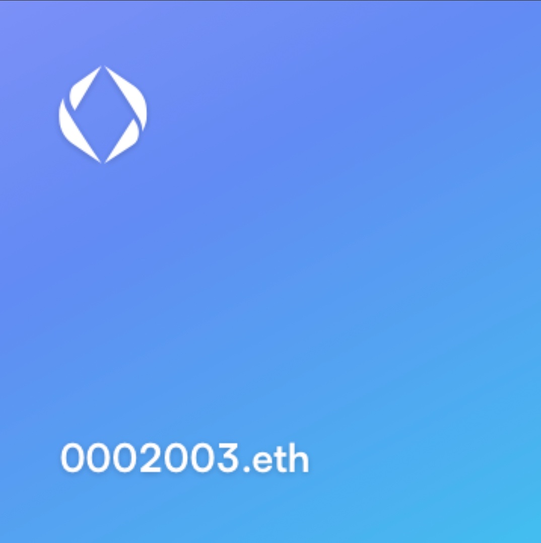 miaveth's tweet photo. 0002003.eth
#3digitENS
#4digitENS
#5digitENS
#6digitENS
#7digitENS
#ens #ensdomain 

Check out this item on OpenSea https://t.co/WoFi6HSAZ9 via @opensea https://t.co/YBDk1py8yv