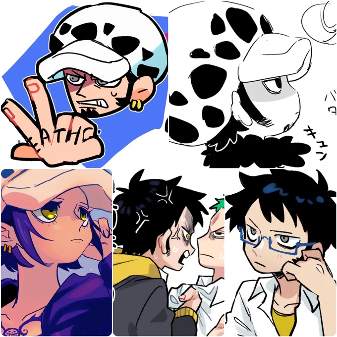 #フォローしなくていいから俺のトラファルガーを見てくれ
とりま顔だけ見てって!^ロ^ 顔はたくさん描いてっから! 