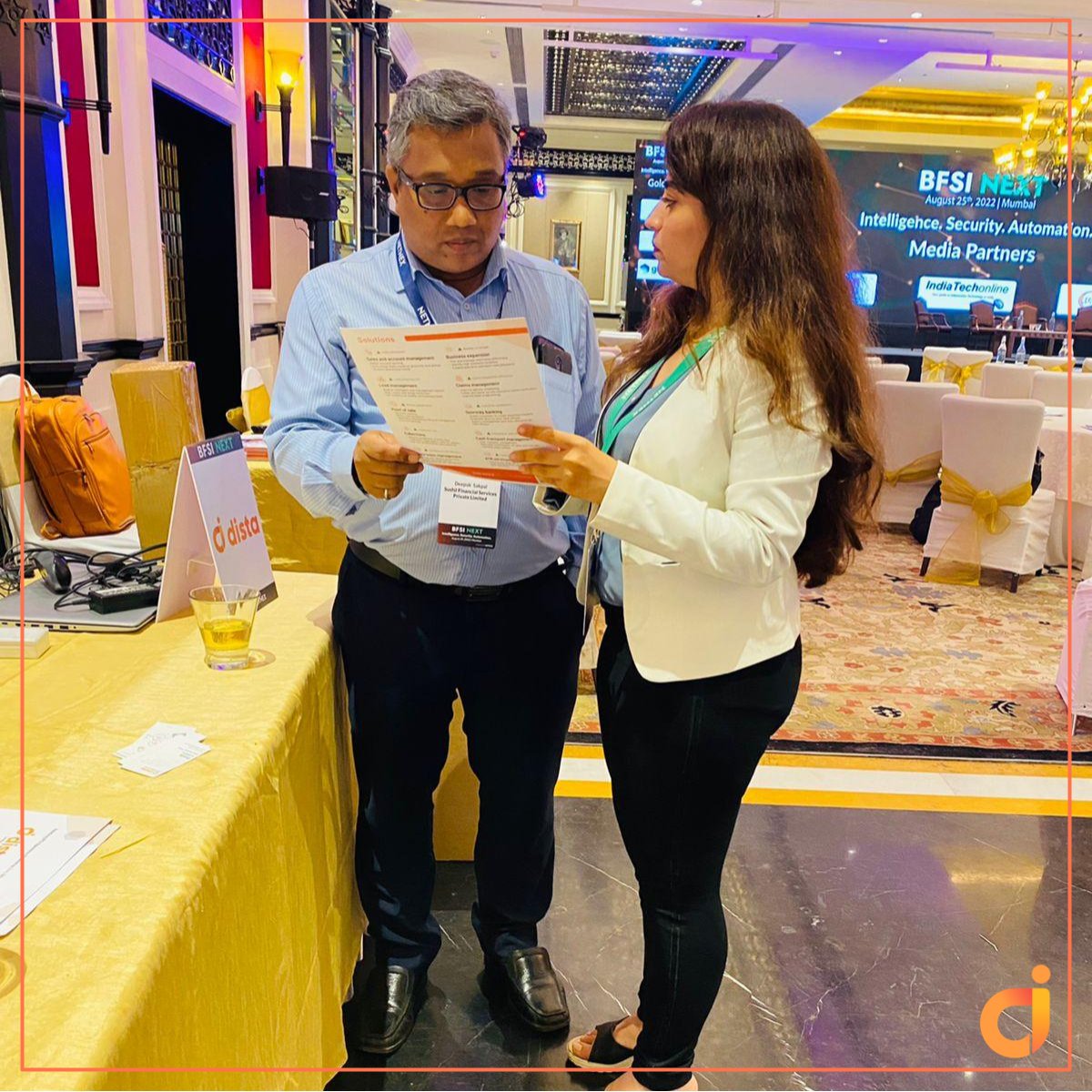 Dista_AI's tweet photo. We had a fantastic time at the BFSI Next 2022. #TeamDista met several tech leaders and industry experts at the conference.
Here's a glimpse of the conference.

#BFSINEXT #NetNex #BFSITechnologies #SmartBanking #AI #salesenablement #Dista #DistaSales

@NetnexG https://t.co/yVTiYzaCG1