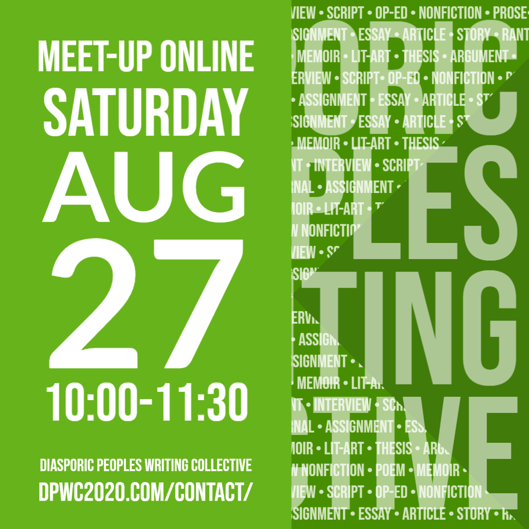 dpwc2020's tweet photo. dpwc2020
Saturday morning ya'll! You'll get the link.
Anyone else interested in joining: https://t.co/yPy5WKCBH7

#SJSU, #DPWC2020, #WritingCommunity, #equity, #literary, #arts, #BIPOC https://t.co/kxNFzBRHME