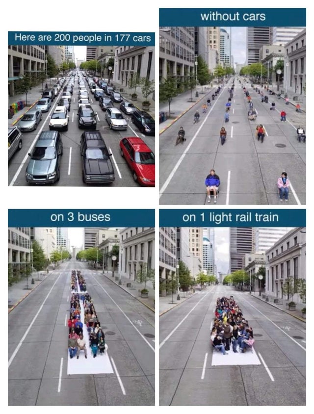 <a href="/jeremybarretto/">jeremybarretto</a> Every time I see the visual comparison of people in cars vs transit I think, what couldn't we DO with the massive amount of space we've been giving those cars?!