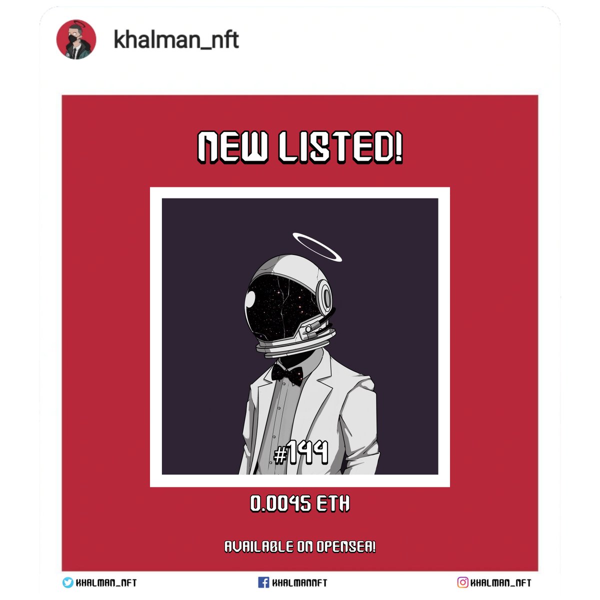 "Fly so high until u broke urself"

Khalman #144 is now available on 
<a href="/opensea/">OpenSea</a>!

Price is only 0.0045 Eth
Blockchain: Polygon

Get it now! Link in my bio
#NFT #NFTs #NFTCommunity #NFTCollection #nftcollector #nftart #NFTJapan