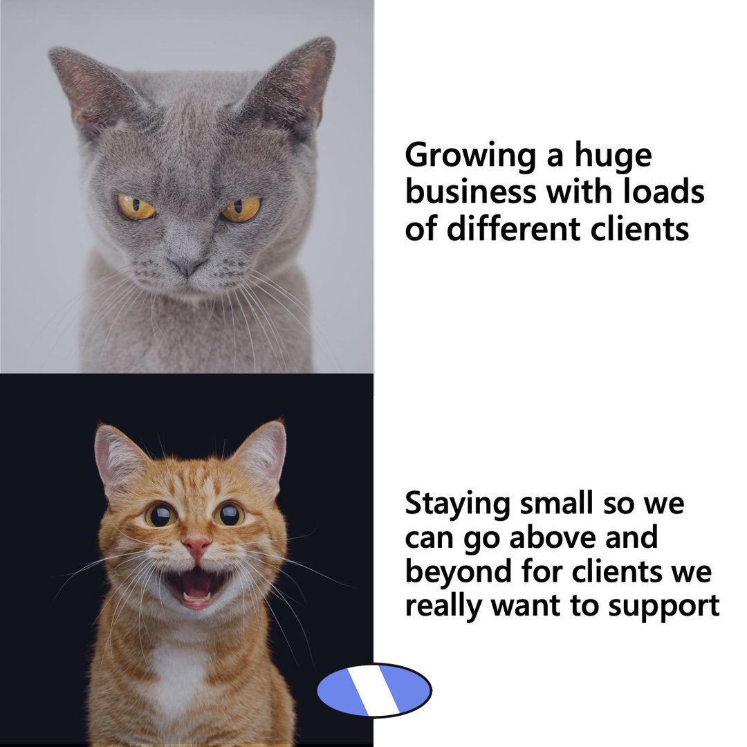 sentrycollect's tweet photo. We're not building a huge business ❌

We're focusing on a few things:

✅ Working with clients who we really want to help
✅ Constantly developing our services
✅ Keeping small to deliver great results.

Building digital presence is our thing (and we love it).

Let's do this 💪 https://t.co/3OjomwYIQd