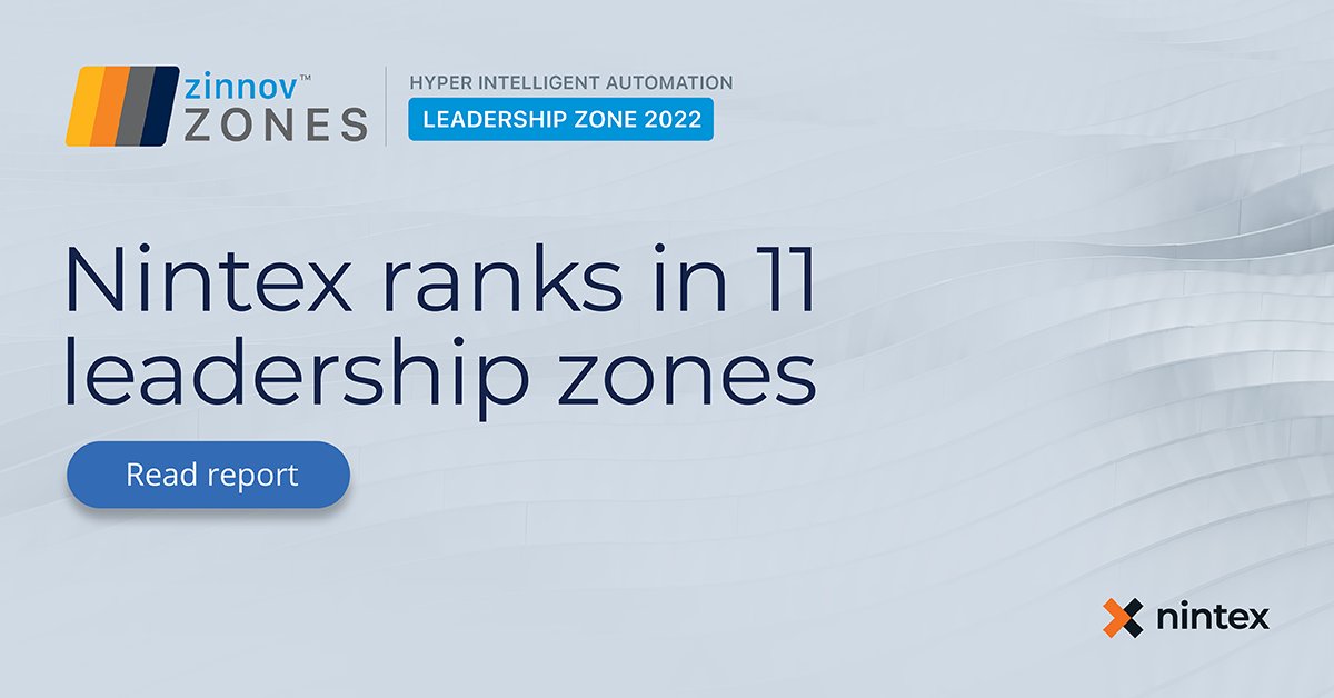 Nintex on Twitter "Nintex places in leadership zone in Zinnov Zones