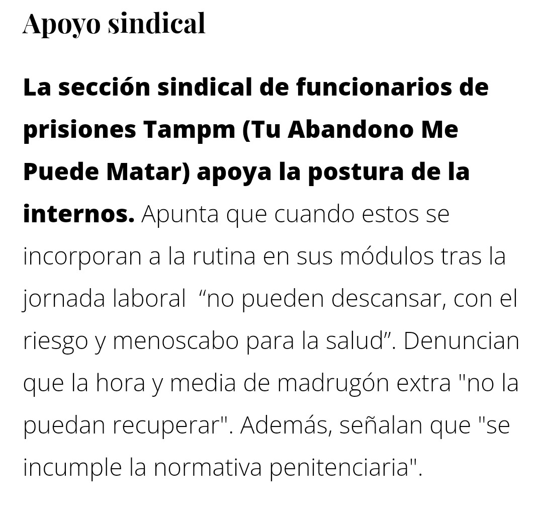 sosprisiones's tweet photo. Esta noticia se comenta sola. No digas nada, sólo retuitea. 

Un sindicato que apoya publicamente las demandas de los internos no me representa. 

No es creíble denunciar las agresiones de los internos, a la vez que se les apoya.

#ColectivoEscombro #sosprisiones https://t.co/Wa6ZsgZ6IU