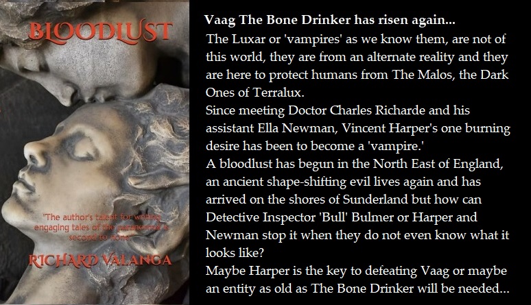 RichardValanga's tweet photo. Welcome to my new novel BLOODLUST which is available now. My 'vampires' are a bit different. BLOODLUST is a tale of horror, abduction, dark eroticism and the resurgence of an ancient shape-shifting creature. BLOODLUST is a story about love and courage in the face of extreme evil. https://t.co/VGMZ5GuqlA