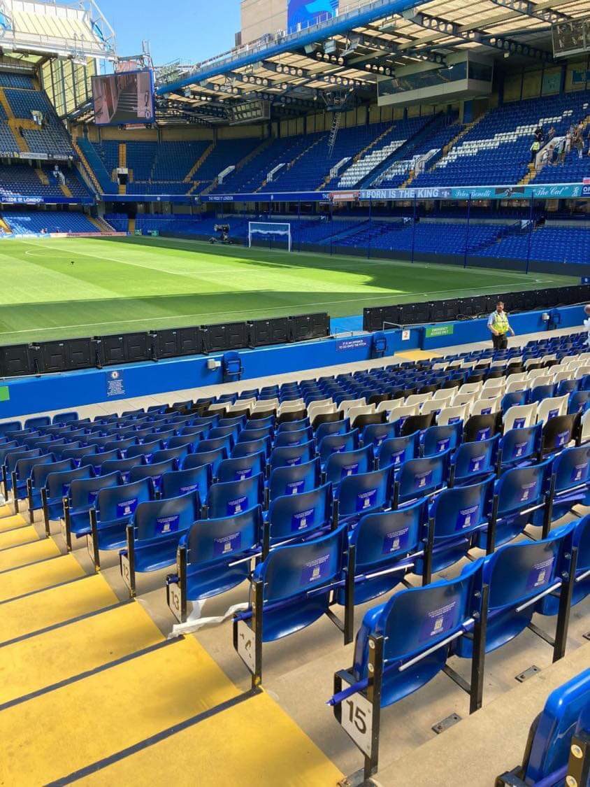 Great initiative as part of <a href="/ChelseaFC/">Chelsea FC</a> #NoToHate campaign against abuse and anti-social behaviour. Now every seat at Stamford Bridge has instructions on how to report and deal with such incidents.

#bepartofwhatmatters #football